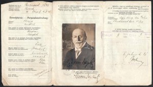 ca. 1916 Gerenday László (1846-?) m. kir. udvari tanácsos, a Compagnie Internationale des Wagons-Lits ...
