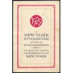 1929 A New-York éttermének júniusi különlegességei, irredenta menükártya Nagy-Magyarország ábrázolással és Nem, Nem...