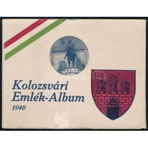 1940 Kolozsvári Emlékalbum, 10 db képet tartalmazó leporelló, borítón kis sérüléssel