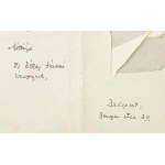 1943 Kolozsvár, Tamási Áron (1897-1966) író autográf levele Bókay Jánosné, ifj. Bókay János (1892-1961) író...