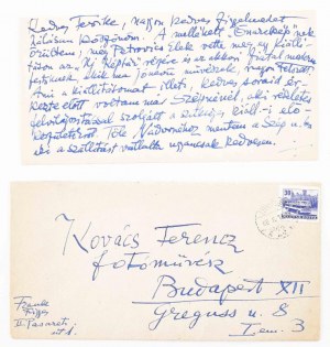 1968 Frank Frigyes (1890 - 1976) - autográf levele Kovács Ferenc fotóművésznek melyben kiállításáról...