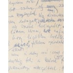1977 Sütő András (1927-2006) író kézirata, Káin és Ábel c. műve kéziratának a 99. oldala, Ádám monológja...