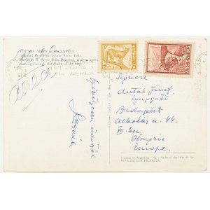 Bay Béla (1907-1999) legendás vívóedző által írt autográf képeslap