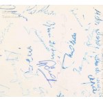 1964 FTC labdarúgók által aláírt képeslap Varga, Novák, Fenyvesi, Rákosi, Géczi, stb ...