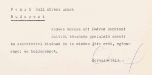 1969 Aczél György (1917-1991) kommunista kultúrpolitikus által aláírt levél