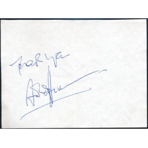 Anthony Perkins (1932-1992) amerikai színész aláírása papírlapon / autograph signature
