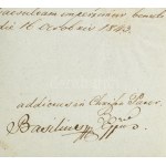 1843 dr. Erdélyi Vazul, nagváradi görög katolikus püspök által aláírt okirat / Documento firmato da Vazul Erdélyi...