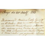 1843 dr. Erdélyi Vazul, nagváradi görög katolikus püspök által aláírt okirat / A document signed by Vazul Erdélyi...