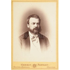 Bakody Tivadar (1825-1911) orvos magiaro, pedagógus, egyetemi tanár, keményhátú fotó Doctor és Kozmata pesti műterméből...