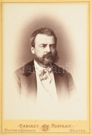 Bakody Tivadar (1825-1911) magyar orvos, pedagógus, egyetemi tanár, keményhátú fotó Doctor és Kozmata pesti műterméből...
