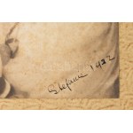 1922 gróf Üchtritz Amédé felesége báró Bánhidy Stefánia írónő a bősi kastélyban 15x23 cm autográf aláírással...
