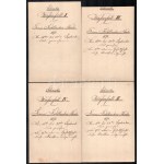 1871 Divald Károly Tátra 4 db kabinetfotó : Tarpataki vízesés 11x17 cm Hátodlalán korabeli feliratokkal ...