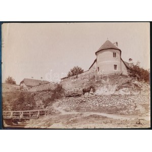 ok. 1910 Vajdahunyad, Huszárvár, Erdélyi Mór (1866-1934) pecséttel jelzett fotója, 16,5×23 cm
