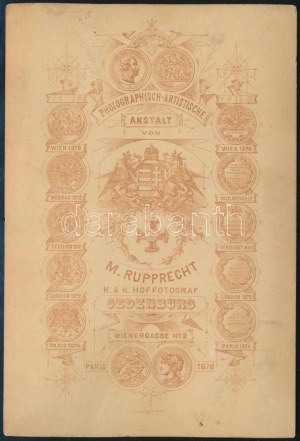 ca. 1880 Sopron házsor bontása. M. Rupprecht kabinetfotója 17x11 cm / Oedenburg Abriss der Häuser...