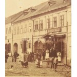 ok. 1885 Abrudbánya, utcakép, Szabó Sándor pecséttel jelzett fotója, sérült karton, foltokkal, 17,5×25,5 cm / Abrud...