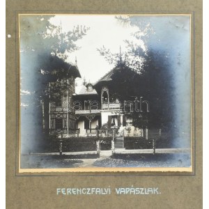 um 1910 Ferencfalvi vadászlak ( Erdély, Bánság), fotó kartonon, jelzés nélkül, 22,5x25 cm