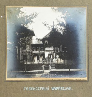 vers 1910 Ferencfalvi vadászlak ( Erdély, Bánság), fotó kartonon, jelzés nélkül, 22,5x25 cm