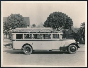 1930 circa Pacific electric company nagy méretű társalgó busz fotója rakománnyal 22x16 cm ...