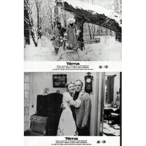cca 1989 előtt készült ,,Téma című szovjet film jelenetei és szereplői, 6 db vintage produkós filmfotó (vitrinfotó...