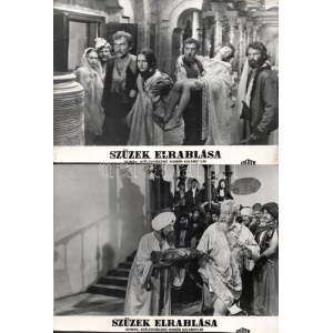 cca 1989 előtt készült ,,Szüzek elrablása című román film jelenetei és szereplői, 6 db vintage produkós filmfotó ...