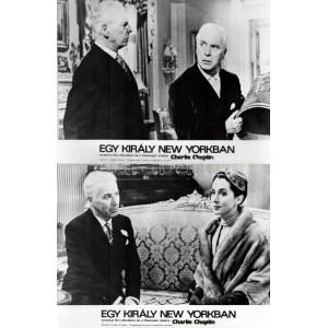 cca 1957 ,,Egy király New Yorkban című amerikai film jelenetei és szereplői (főszereplő Charlie Chaplin...