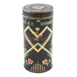 ca. 1930 Stühmer Frigyes Rt. art deco mintájú fém csokoládégyár doboza, kis kopásokkal, jó állapotban...