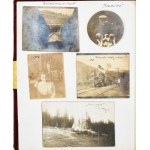 1915-1918 Egy magyar katona I. világháborús fényképes front naplója. 165 db feliratozott fotó egy albumban...