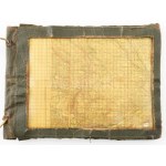 1917 I. világháborús térképtartó 4 db olasz harctéri részleteket ábrázoló térképpel, Bizam Miksa, a 15 cm 10/2b sz...