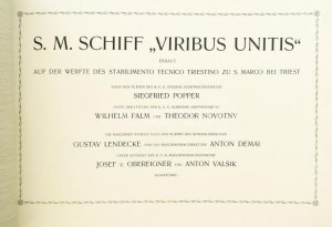 Az Osztrák-magyar haditengerészet S.M.S. Viribus Unitis hadihajót bemutató brossúrája. Négy oldalas az S.M.S....