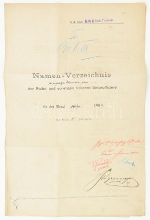 1909 Az S.M.S. Erzherzog Friedrich osztrák...