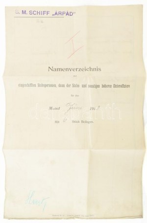 1913 Az S.M.S. Árpád osztrák...