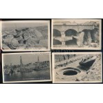 1915 Przemyśl és környéke (Lengyelország), megrongálódott osztrák-magyar védőállások, a károkat szemlélő katonatisztek...