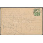 1915 Katonatisztek asztaltársaság által aláírt fotólap, futott