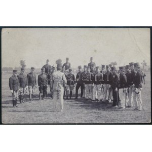 cca 1905 Katona csoportkép fotólap
