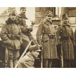 1918/19 Népőrség a Lánchíd előtt gépfegyverrel 18x12 cm / 1918/19 Budapest Volk...