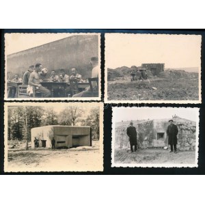 ca. 1940-1944 Bunkerek fotói, 4 db, 6,5×9 és 7×10 cm / Bunker