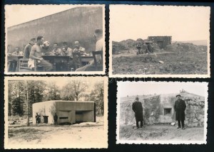 cca 1940-1944 Bunkerek fotói, 4 db, 6,5×9 és 7×10 cm / bunkre