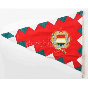 Magyar Néphadsereg Folyami Flottila árbócszalag. (Wimpel) 60x80 cm . Nastro d'albero della flottiglia fluviale dell'esercito popolare ungherese...