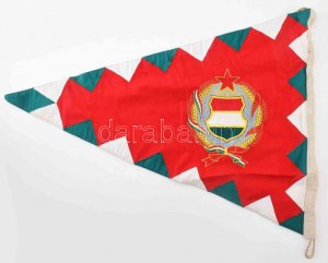Magyar Néphadsereg Folyami Flottila árbócszalag. (Wimpel) 60x80 cm . Nastro d'albero della flottiglia fluviale dell'esercito popolare ungherese...