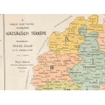 1909 A Magyar Szent Korona országainak igazságügyi térképe, összeállította : Dittrich József, méretarány - 1 : 2 500 000...
