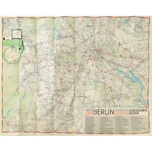 1936 A Belrini olimpia térképe többnyelvű kiadás. / Carte des Jeux olympiques de Berlin.