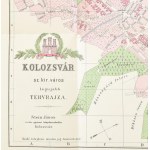 ok. 1900 Kolozsvár sz. kir. város legujabb tervrajza. Kolozsvár, Stein János M. Kir. Egyetemi Könyvkereskedése, (Bp....