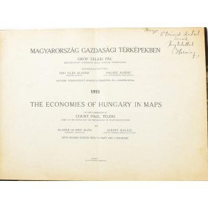 1921 Magyarország gazdasági térképekben. Ekonomika Maďarska na mapách...