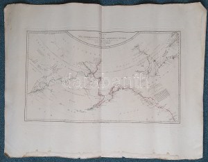 Alaszka és Szibéria partvidéke a Bering-szorostól északra és délre. Széles margójú térkép James Cook 1778-1779...