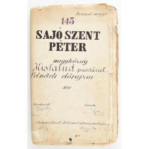 1891 Sajószentpéter nagyközség Kisfalud pusztával felvételi előrajzai tartalmazza Töltésre járó...