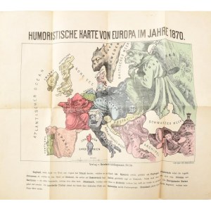 1870 Humoristische Karte von Europa im Jahre 1870.[Európa gúnytérképe a porosz...