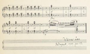 1909 Weiner Leó saját kézzel írt kottája: Farsang. Humoreszk kis zenekarra. Írta - -. Négy kézre írta a szerző, 12 sztl ...