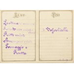 ok. 1870 Milano, Albergo Firenze Carlo Torriani menükátya / karta menu