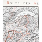 cca 1910 Die Route des Alpes, Eivan, Thonon, Nizza, térképes prospektus