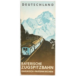 ca. 1920-1930 Deutschland, Berghotel Schneefernerhaus és Bayerische Zugspitzbahn prospekus